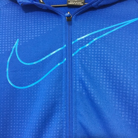 Sold Nike swoosh emblem zip up hooded sweatshirt L - Picture 4 of 8